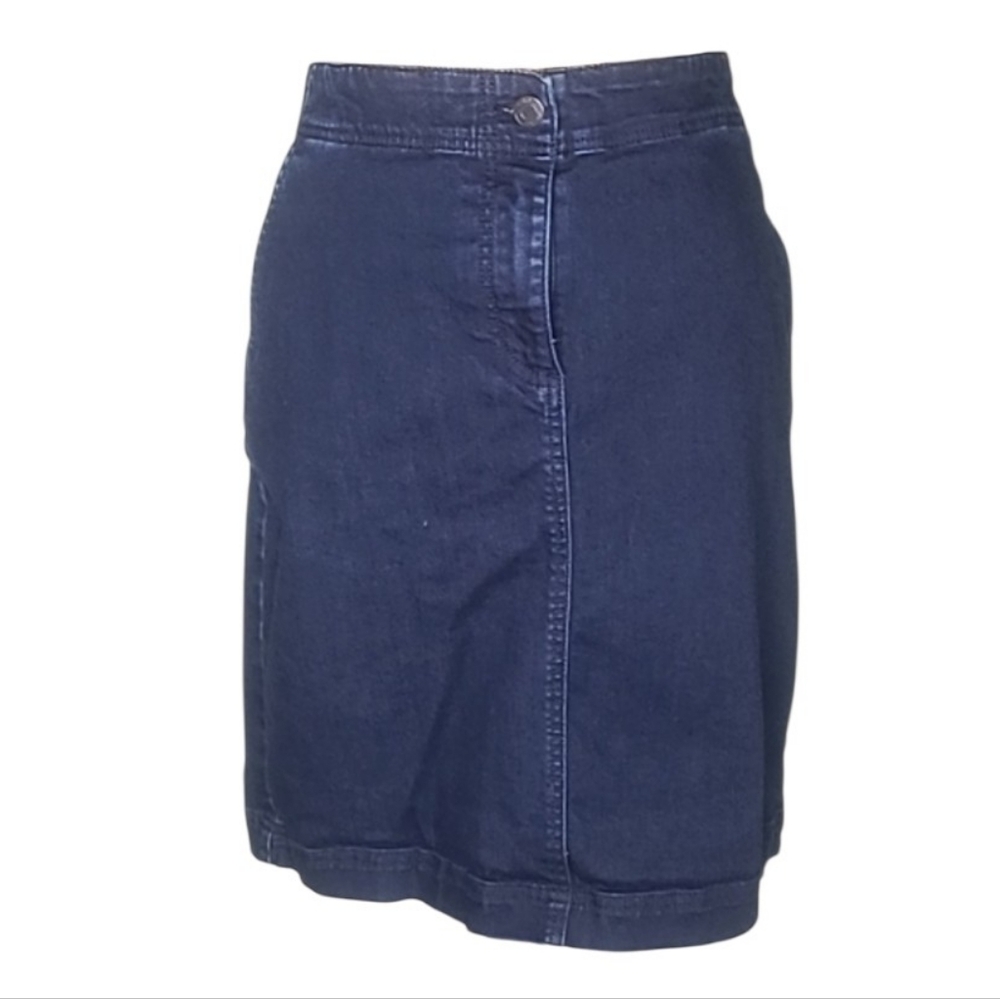 Talbots Dark Wash Denim Skirt